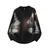 Moletom Masculino 2026 Nova Temporada Primavera e Outono Corte Solto Estampado Confortável Versátil Esportivo Casual Gola Redonda Top para Adolescentes