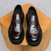 Zapatos de Cuero Formales de Negocios para Hombre de Piel de Vaca, Zapatos de Charol Estilo Británico de Suela Gruesa para Hombre, Zapatos Casuales de Cuero Genuino de Talla Grande para Hombre