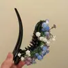 [Versión Correcta] Horquilla de Gypsophila del Mismo Estilo que Liu Yifei Accesorios para el Cabello de Flor de Belleza Femenina Clip Lateral de Flor Artificial Tocado