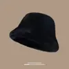Chapéu de Pescador de Pelúcia para Mulheres, Novo Estilo Coreano Outono/Inverno, Versátil, Quente, Proteção para Frio de Inverno, Chapéu Bucket com Proteção para Orelhas