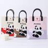 Venta Directa de Fábrica Nuevo Moda Otoño e Invierno Bolso de Mano Versátil para Mujer Diseño Tejido de Panda con Bloques de Color Bolso Cuadrado Pequeño de Moda
