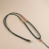 Cuerda colgante hecha a mano, cordón de alta calidad, hebilla de seguridad de jade, collar con colgante de jade, cuerda simple para hombres y mujeres, estilo antiguo