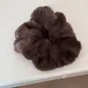 Scrunchie de Pelúcia Marrom para Mulheres, Versátil Retro de Alta Qualidade para Outono e Inverno, Acessório de Cabelo de Outono e Inverno