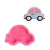 Molde de silicona para coche caricatura carreras hecho a mano molde de chocolate fondant decoración para hornear pastel herramienta de arcilla suave