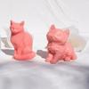 Molde de Vela Perfumada Gato 3D DIY Animal Estéreo Cola Gesso Ornamento Gatinho Pedra Difusora Molde de Silicone