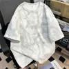 2026 Nueva Camiseta de Manga Corta Tie-dye para Hombre Marca de Tendencia Solona Verano Casual Holgada Manga de Cinco Puntos Camiseta Juvenil