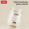 Amazon biberón imitación leche materna para recién nacidos anti-cólicos boca ancha vidrio de borosilicato alto biberón transfronterizo venta al por mayor