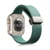 Adequado para Apple Watch Pulseira de Silicone Monocromática de Fibra de Carbono Apple 11 Ultra Fivela Dobrável Pulseira de Pulso de Silicone