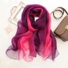 Bufanda de Seda y Lana con Degradado de Color de Hangzhou Bufanda Cálida Versátil para el Cuello Bufanda de Seda de Morera para Primavera y Otoño Corbata de Cinta Tie-Dye