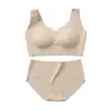 Conjunto de ropa interior sin costuras personalizada para mujer, sin varillas, minimiza bustos grandes, talla extra, sujetador y top deportivo con soporte y que embellecen la espalda