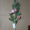 Nueva corona de Navidad Dibujo animado de Navidad Muleta Decoración navideña Fábrica de corte de simulación Amazon transfronteriza
