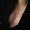 Cross-border nova moeda de diamante cheia sexy peito corrente europeia e americana moda strass pescoço corpo corrente feminina corpo corrente