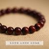 Pulseira Natural de Sândalo Vermelho Indiano para Homens e Mulheres Contas de Ébano Buda Pulseira de Nanmu Dourada Pedra de Jade de Hotan Prato de Brincar Brincar