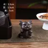 Pet de Chá de Argila Roxa, Figurine de Dragão dos Doze Signos do Zodíaco, Ornamento de Chá Feito à Mão de Alta Qualidade, Decoração de Mesa de Chá, Acessório de Decoração para Bandeja de Chá