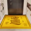 Felpudo Dorado Amarillo para Puerta de Entrada, Felpudo Antideslizante de Tierra de Diatomeas para la Puerta Principal, Atrae Riqueza y Buena Fortuna, Feng Shui, Alfombra Segura para Entrada y Salida