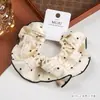 [Paquete de Cartas] Anillo de Cuerda para el Cabello de Encaje Suave con Puntos Colon Ring Cuerda para el Cabello Adornos para el Cabello de Red Grandes Bola de Goma Tendón