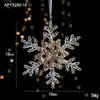 Decoraciones Navideñas Transfronterizas, Colgantes Acrílicos con Lentejuelas, Colgantes Transparentes de Copo de Nieve, Accesorios de Decoración para Escena de Árbol de Navidad