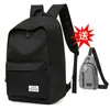 Mochila Escolar Casual para Homens, Mochila Simples de Lona, Mochila Estilo Coreano, Mochila Escolar de Grande Capacidade para Alunos do Ensino Médio, Bolsa para Viagem de Computador