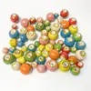 Pulseira Colar de Contas Cerâmicas com Esmalte de Flor Estilo Chinês Contas Soltas Acessórios para Joias DIY Materiais Pulseiras Feitas à Mão Contas Contas
