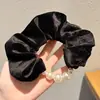 Goma para el pelo de cuadros estampada estilo Ins con alta elasticidad, Scrunchie para mujer con una belleza de cuento de hadas, Accesorio para el pelo de elegancia perezosa estilo francés
