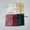 Bolsas de Cetim de Seda Personalizadas no Atacado, Bolsas para Joias, Bolsas de Armazenamento para Perucas e Máscaras de Olho, Podem Ser Impressas com Logo, Sacos com Cordão Duplo