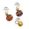 Esmalte Cloisonné Familia de Bestias Devoradoras de Oro de Tres Miembros Pulsera Collar Colgante Arena Dorada Joyería con Cuentas Accesorios Colgante de Fortuna