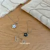 Colar Pingente Flor de Pérola Estilo Coreano 2026, Design de Nicho de Alta Qualidade, Corrente de Suéter Ajustável, Acessório Feminino da Moda