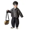 Chaqueta de Cuero Nueva, Genial y Elegante para Niños 2026, Ropa de Abrigo Coreana para Bebés de Primavera y Otoño