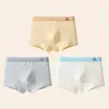 Ropa interior para niños, Algodón puro para niños, Algodón categoría A, Adolescentes, Niños grandes, Boxer de cuatro esquinas para niños, Entrepierna de algodón, No pellizca los glúteos