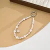 Lujo Ligero Estilo Ins Colgante de Perlas y Cristales con Cuentas Decoración para Bolsos Cortos Adorno para Muñeca Llavero de Coche Cadena Colgante