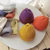 Gorro para Niños Nuevo Placa Ligera Color Sólido Gorro de Lana Tejido para Padres e Hijos Otoño e Invierno Cálido Gorro Protector de Orejas Moderno para Niños y Niñas