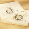 Pendientes de acero inoxidable en forma de C transfronterizos, pendientes de moda de nicho, joyería de acero de titanio, pendientes de sentido avanzado, joyería