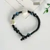 Pulsera de Cerámica Jingdezhen Nueva Pulsera de Cerámica China Joyería Estudiante Estilo Tíbet Cuerda Trenzada a Mano Puesto Regalo para Estudiante