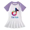 Novedad Verano 2026 Ropa Infantil Dibujos Animados Vestido de Manga Corta para Niñas Dibujos Animados Delgado Transfronterizo Elegante Vestido Plisado para Bebés