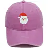 Gorra de Béisbol Vintage Bordada de Santa Claus Transfronterizo Regalo de Navidad Unisex Casual Versátil Gorra de Moda
