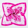 Pañuelo de Seda Retro de Anacardo para Mujer Pañuelo Cuadrado de Satén de Seda Artificial 60cm Dos Tonos Combinación de Colores Pañuelo Versátil Pañuelo para la Cabeza