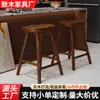 Silla de Bar de Lujo Accesible Escandinava Personalizada para el Hogar de Madera Maciza Taburete Alto Silla de Bar Moderna Simple con Respaldo Silla Alta
