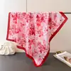 Bufanda de Seda Estampada Nueva Estilo Energética y de Alta Gama, Bufanda Cuadrada de Seda Artificial, Bufanda Versátil para Cuello, Bufanda Cuadrada Pequeña, Pañuelo para la Cabeza, Bufanda para Mujeres