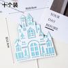 Castelo de desenho animado tridimensional multicamadas decoração de bolo de aniversário infantil para menina coração de menina castelo romântico