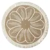 Em estoque bola de juta redonda borla tapete de mesa trançado atmosfera ecológica decorativo de mesa tapete de mesa tapete isolante de calor retrô