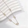 Conjunto Minimalista de Pulseira, Colar e Brincos em Aço Titânio Turquesa e Pérola Branca para Mulheres, Banhado a Ouro 18K, Acessórios Modernos de Luxo Leve