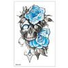 Nuevas pegatinas de tatuaje impermeables con diseño de flor, cabeza de lobo, tigre, león y calavera, pegatinas temporales, gran oferta europea y americana.