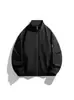 Chaqueta Piloto Popular de Color Sólido con Cuello de Béisbol para Hombres Jóvenes, Moda Casual Versátil de Primavera y Otoño, Ropa Exterior Tipo Chaqueta de Béisbol