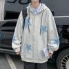 Sudadera de punto con bordado de estrella estilo europeo y americano, popular, transfronteriza, en stock, para otoño e invierno, unisex, moderna, holgada, engrosada