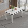 Mesa y Sillas Rectangulares de Lujo Ligero para Comedor Doméstico Combinación Mesa de Comedor Sillas Vidrio Templado Habitación de Alquiler Moderna Simple Económica Apartamento Pequeño