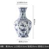 Adornos para Jarrón de Porcelana Azul y Blanco Pintado a Mano Antiguo Estilo Chino Jarrón Cerámico Antiguo para Sala de Estar Adornos para Jarrón de Nuevo Estilo Chino