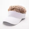 Boné de Baseball com Peruca Transfronteiriça Novo Chapéu Engraçado para Homens e Mulheres Chapéu de Peruca Personalizado Criativo Boné de Aba Casual Tudo-em-Um