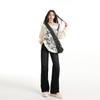 Jeans de Pierna Ancha Recta Sueltos con Caída, Elásticos Versáteis, Forrados de Fleece, Estilo Novo Outono/Inverno 2025 para Mulheres, Calças Longas Emagrecedoras e Fashion