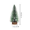 Mini árbol de Navidad de simulación para Nochebuena, pequeño pino con base de madera, adornos de decoración de escritorio para fiestas navideñas.