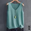 Nuevo Estilo Primavera y Verano 2026 Camisola de Punto de Seda Helada para Mujer, Camiseta sin Mangas de Uso Exterior con Diseño que Cubre el Vientre y Camisa para Capas Interiores